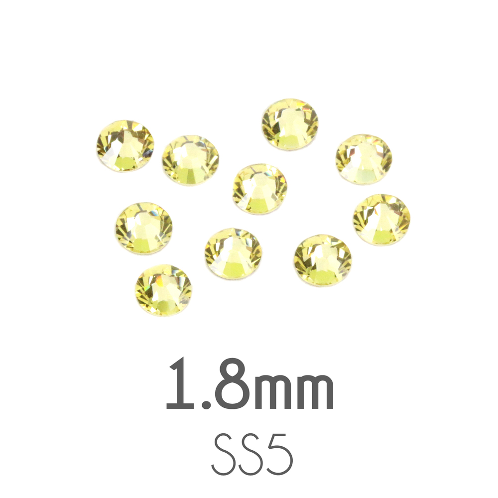 Beads & Swarovski Crystals 1.8mm Swarovski Flat Back Crystals, Jonquil, Pack of 20